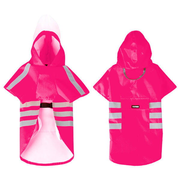 Large Dog Raincoat - Poncho Style Reflective Strip Pet Raincoat Windproof Waterproof Dog Hooded Raincoat - Image 10