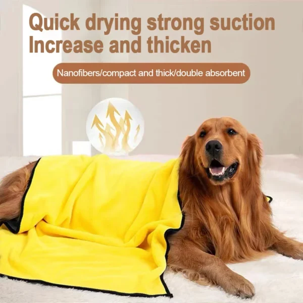 Quick-drying Towels for Pet/Dog/Cat Soft Fiber Towels Water-absorbent Bath Towel Convenient Pet Shop Cleaning Towel Pet Supplies - Image 2