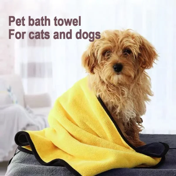 Quick-drying Towels for Pet/Dog/Cat Soft Fiber Towels Water-absorbent Bath Towel Convenient Pet Shop Cleaning Towel Pet Supplies - Image 3