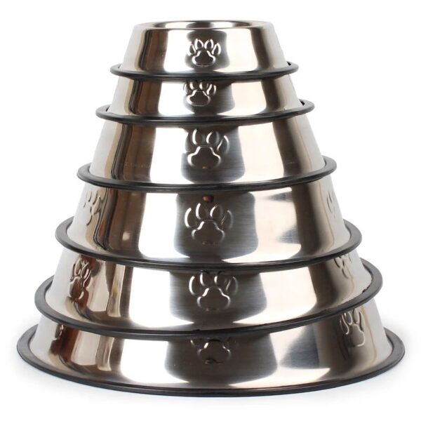 Stainless Steel Dog Bowl High-Grade Non-Slip Pet Bowl Pet Food Bowl Food Utensils 6 Sizes Pet Supplies - Image 2