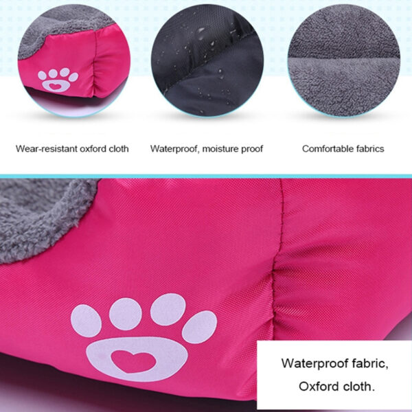 New, soft, and cozy fleece pet bed. Waterproof bottom. Suitable for small, medium & large pets. Keeps pets warm. - Image 15