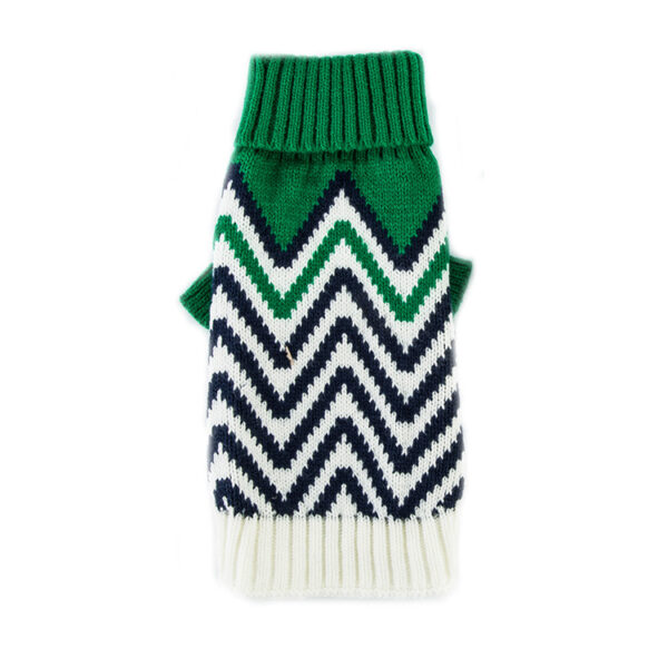 Dog Sweater Pet Knit Sweater Contrast Color Wave Pet Sweater Pet Clothes - Image 5