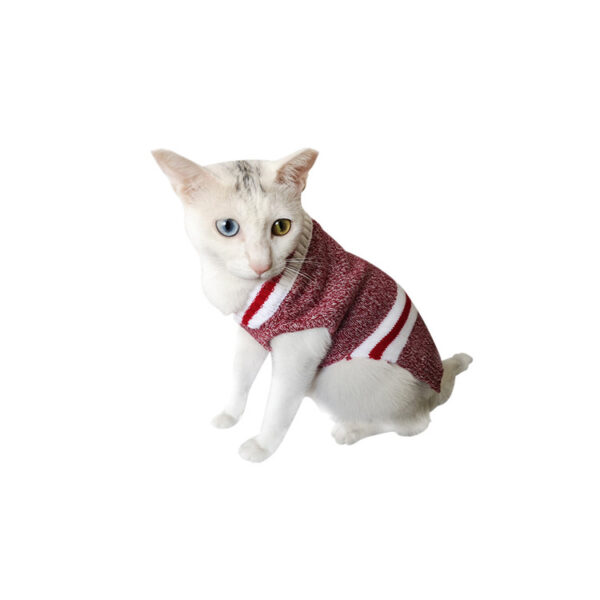 Dog Sweater Pet Knit Sweater Mixed Color Pet Sweater Pet Clothes - Image 3