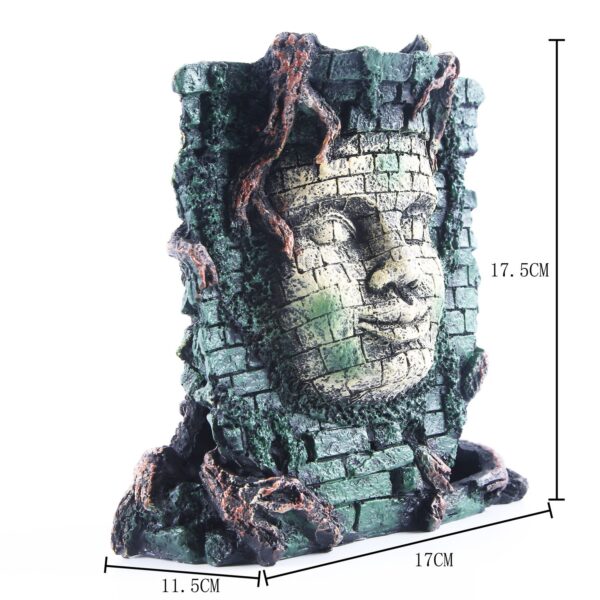 Aquarium fish tank ornaments, water grass landscaping resin skull reptile ornaments - Image 3