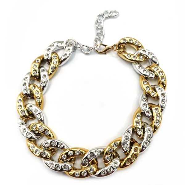 New Rhinestone Pet Collar Cats Dogs Necklace Jewelry Pets With Diamonds Gold And Silver Necklace - Image 6