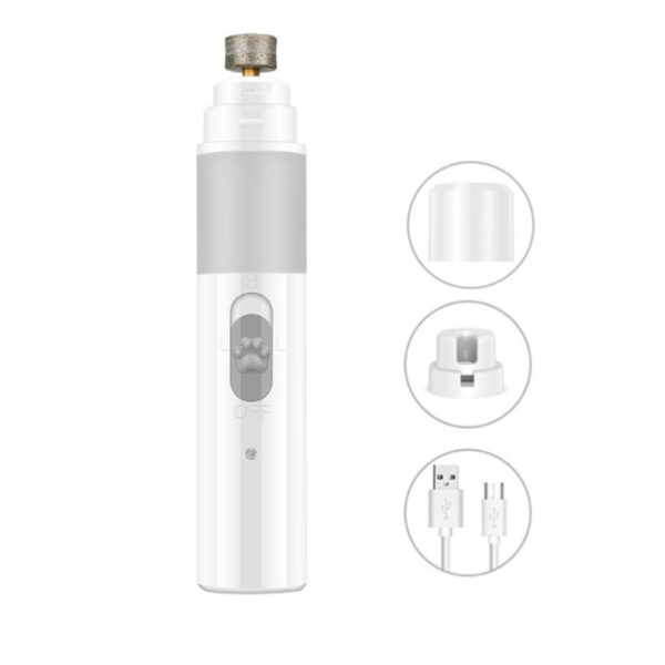 Rechargeable Electric Pet Nail Grinder – Silent, Safe Dog & Cat Nail Clipper with USB Charging, 2 Speeds & 3 Grinding Ports - Image 6