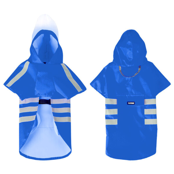 Large Dog Raincoat - Poncho Style Reflective Strip Pet Raincoat Windproof Waterproof Dog Hooded Raincoat - Image 11