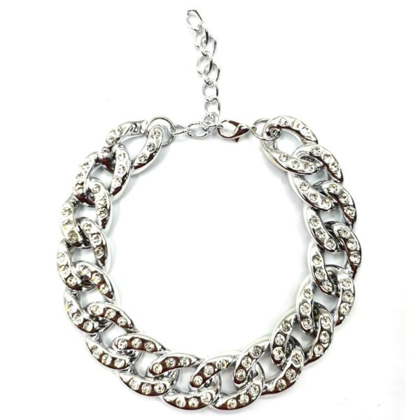 New Rhinestone Pet Collar Cats Dogs Necklace Jewelry Pets With Diamonds Gold And Silver Necklace - Image 5