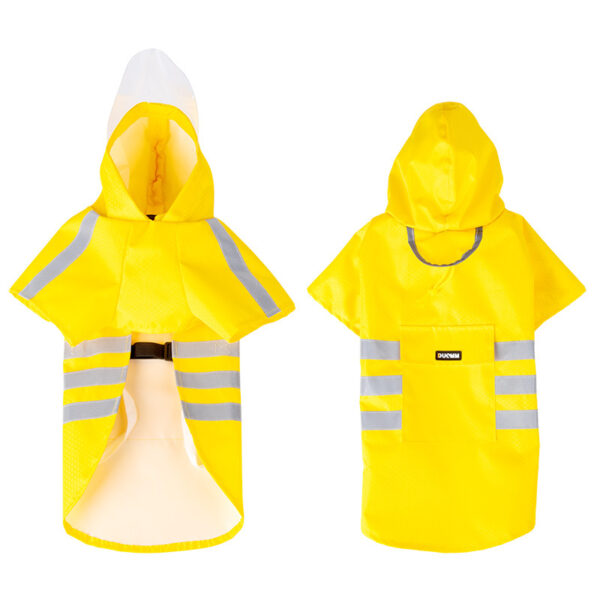 Large Dog Raincoat - Poncho Style Reflective Strip Pet Raincoat Windproof Waterproof Dog Hooded Raincoat - Image 9