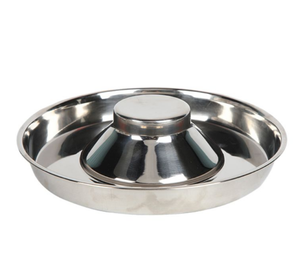 Stainless Steel Puppy Feeding Bowl – Anti-Spill Raised Center Dog Food Dish (S/M/L) - Image 4