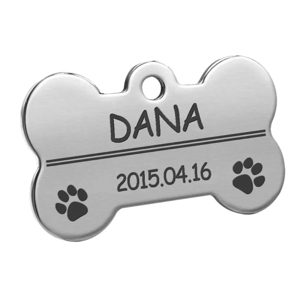 Personalized Dog Tags Engraved Cat Puppy Pet ID Name Collar Tag Pendant Pet Accessories Bone/Paw Glitter - Image 15
