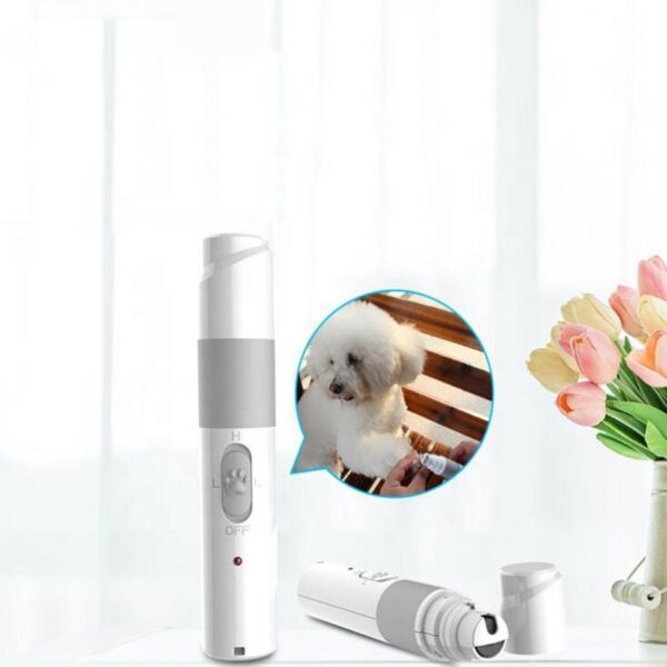 Rechargeable Electric Pet Nail Grinder – Silent, Safe Dog & Cat Nail Clipper with USB Charging, 2 Speeds & 3 Grinding Ports - Image 3