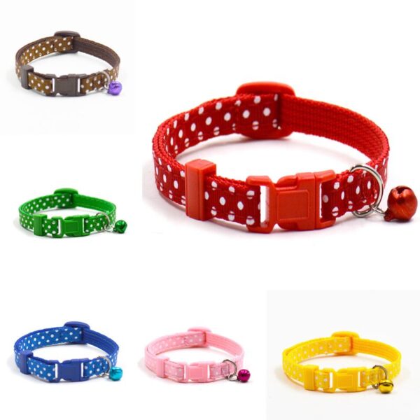 Sale 1Pc New Adjustable Dot Printed Little Dog Collars Cat Puppy Pets Supplies - Image 2