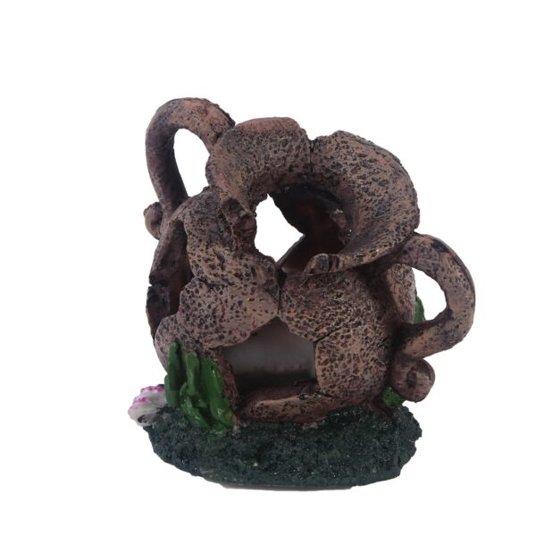 Water grass landscaping resin skull reptile toy hidden room aquarium fish tank ornaments - Image 4