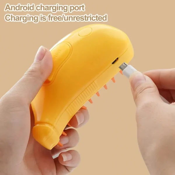 Grooming Brush for Pets Multifunctional Pet Grooming Tool Banana Shape Steamy Cat Brush for Hair Removal Grooming Pet for Pets - Image 2