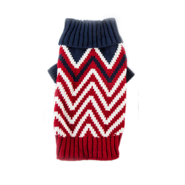 Dog Sweater Pet Knit Sweater Contrast Color Wave Pet Sweater Pet Clothes - Image 4