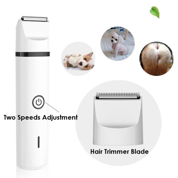 3-in-1 Pet Grooming Kit – USB Rechargeable Dog & Cat Hair Trimmer with Nail Grinder & Paw Clipper - Image 4
