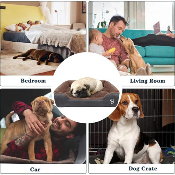 New, soft, and cozy fleece pet bed. Waterproof bottom. Suitable for small, medium & large pets. Keeps pets warm. - Image 14