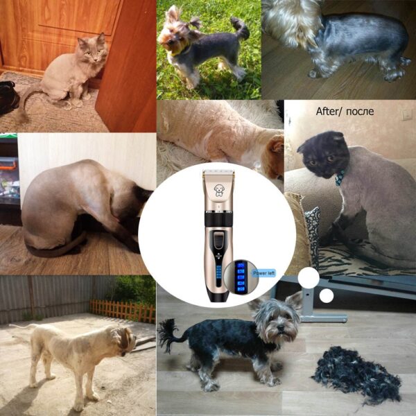 Clipper For Dog Clippers Dogs Grooming Clipper Kit USB Professional Rechargeable Low-Noise Pets Hair Trimmer Display Battery - Image 2