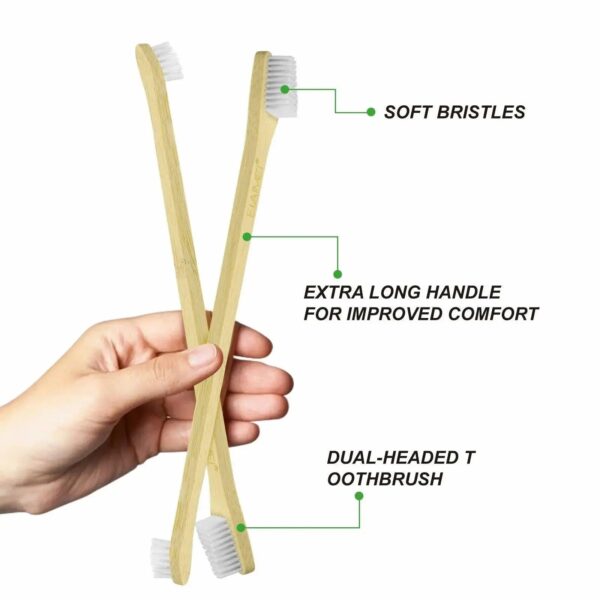 ELAIMEI Bamboo Pet Toothbrush Set - Image 2