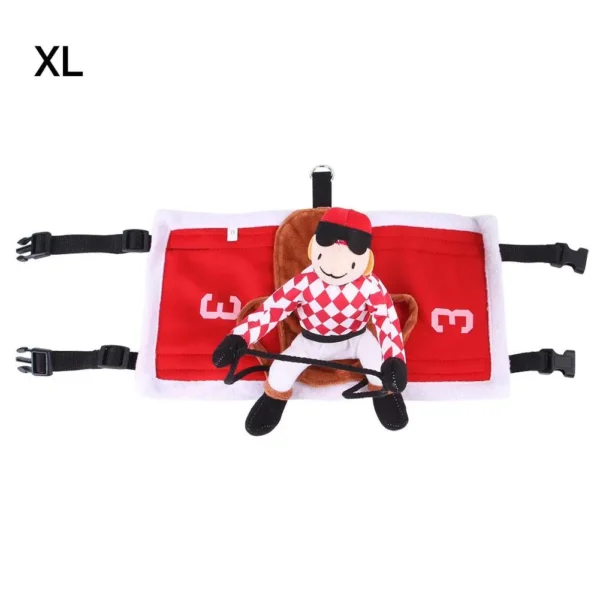 Pet Dog Santa Claus Riding Costume Pet Clothing Flannel Saddle-shaped Pet Cats Dogs Clothes - Image 6