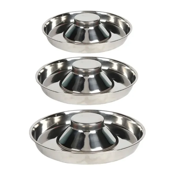 Stainless Steel Puppy Feeding Bowl – Anti-Spill Raised Center Dog Food Dish (S/M/L)