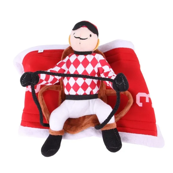 Pet Dog Santa Claus Riding Costume Pet Clothing Flannel Saddle-shaped Pet Cats Dogs Clothes - Image 3