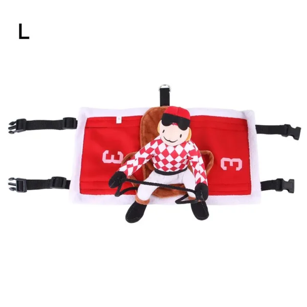 Pet Dog Santa Claus Riding Costume Pet Clothing Flannel Saddle-shaped Pet Cats Dogs Clothes - Image 7