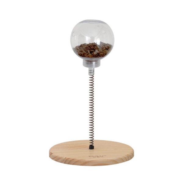 Interactive Cat Treat Dispenser Toy – Slow Feeder with Adjustable Holes, Catnip & Spring Design for Cats and Small Dogs - Image 2