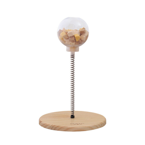 Interactive Cat Treat Dispenser Toy – Slow Feeder with Adjustable Holes, Catnip & Spring Design for Cats and Small Dogs - Image 3