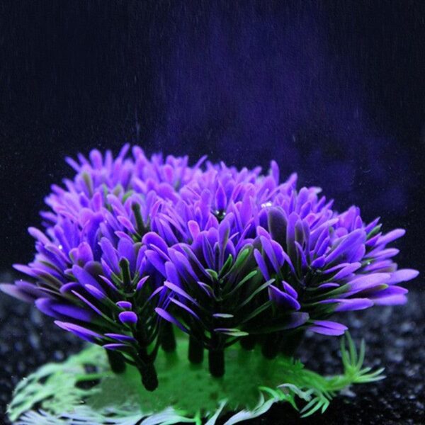 Vibrant Purple Round Grass Aquarium Decor - Image 2