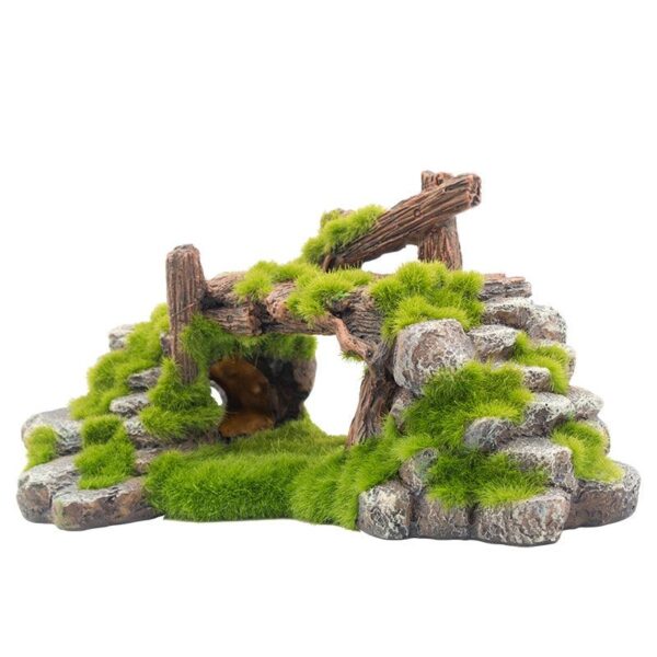 Landscape Stone Flocking Resin Aquarium Decoration - Image 6