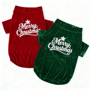 Christmas pet clothes autumn and winter two foot vest New Year's small medium and large dog clothes