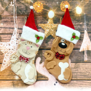 Christmas Decorations Cartoon Cat Paw Pet Cute Cat Dog Christmas Stockings Gift Bags Candy Bags Gifts